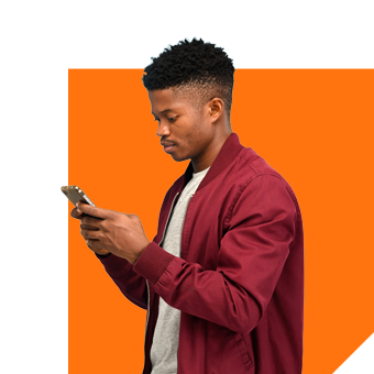 man using his phone to socialise